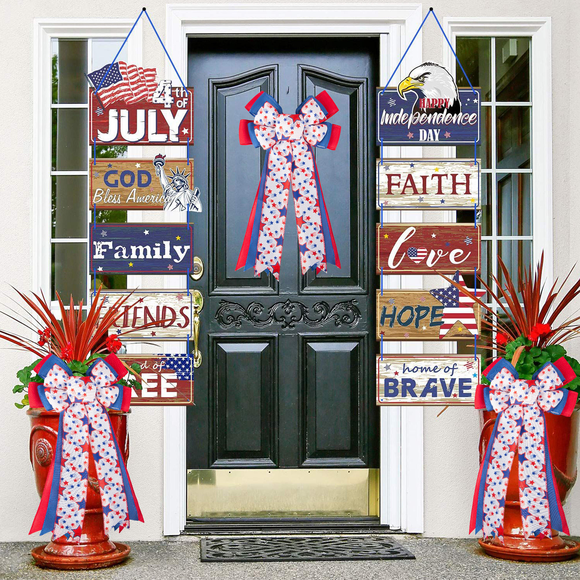 Eco-Friendly Giant Ribbon Bow Burlap with Wire Edge for Festivals