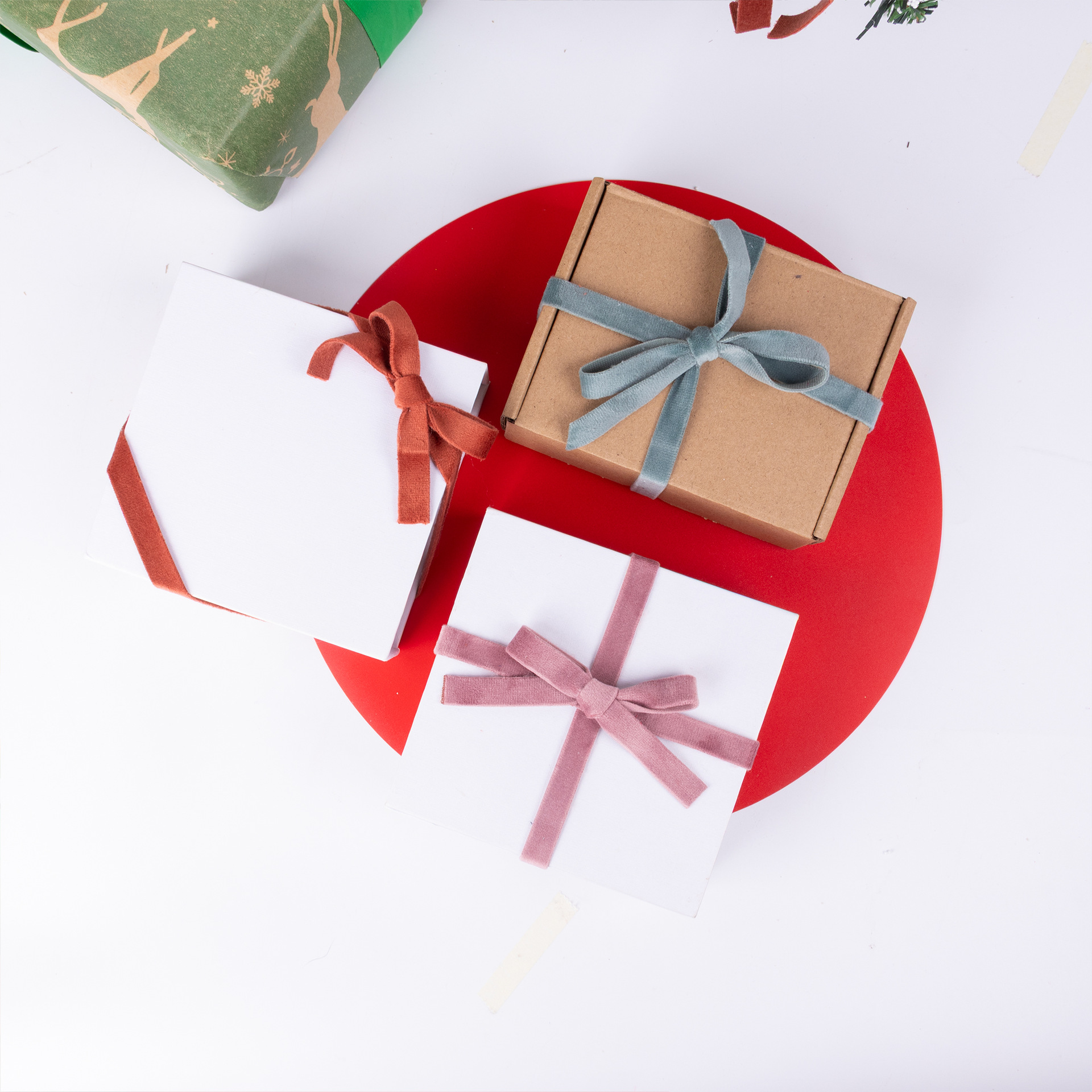 1cm Thin Velvet Ribbon Single Side Flocked for Gift Wrapping