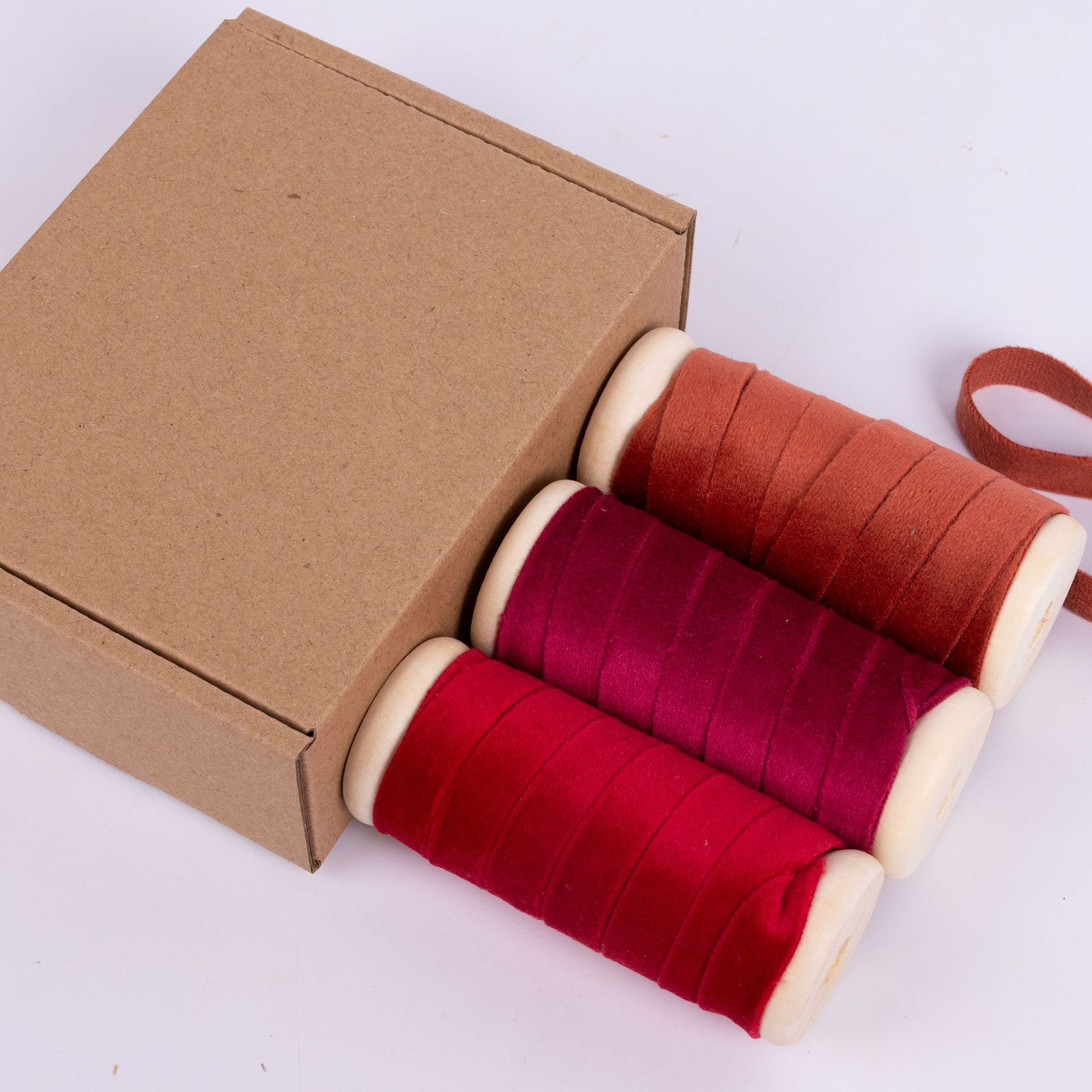 1cm Thin Velvet Ribbon Single Side Flocked for Gift Wrapping