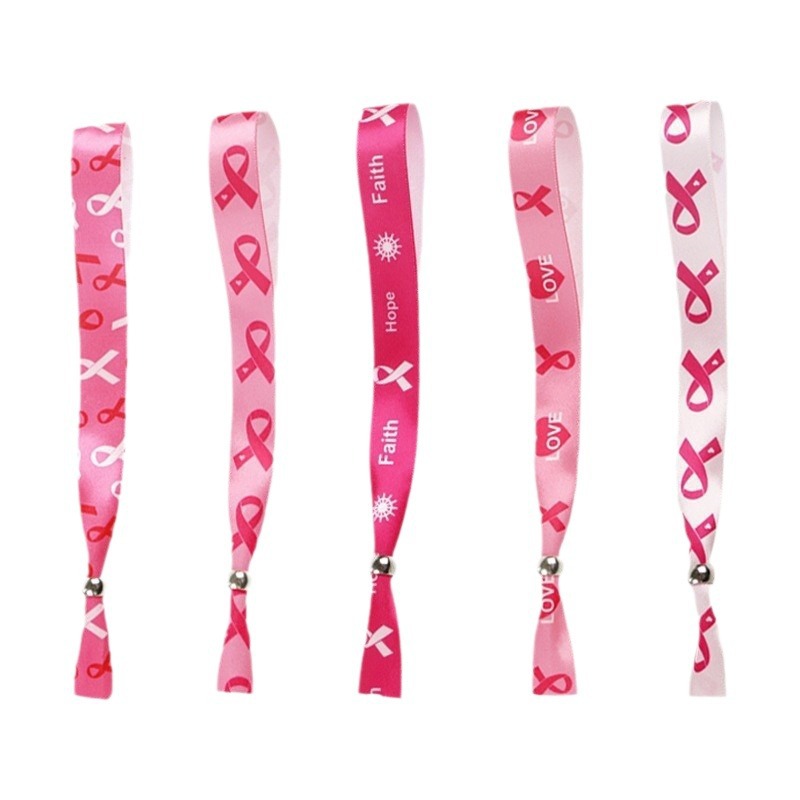 Custom Satin Ribbon with Logo Event Wristbands