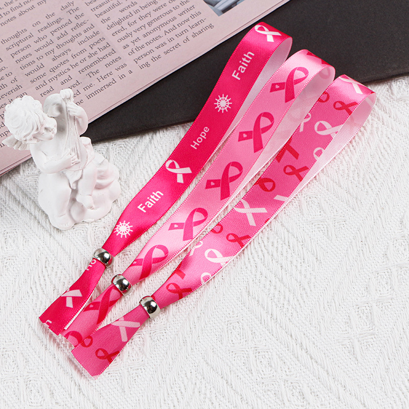 Custom Satin Ribbon with Logo Event Wristbands