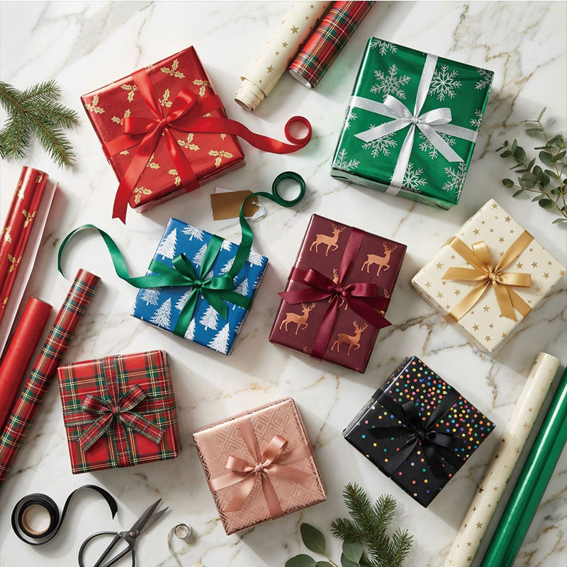 Custom Gift Wrapping Paper Roll Wholesale for Christmas Birthday OEM