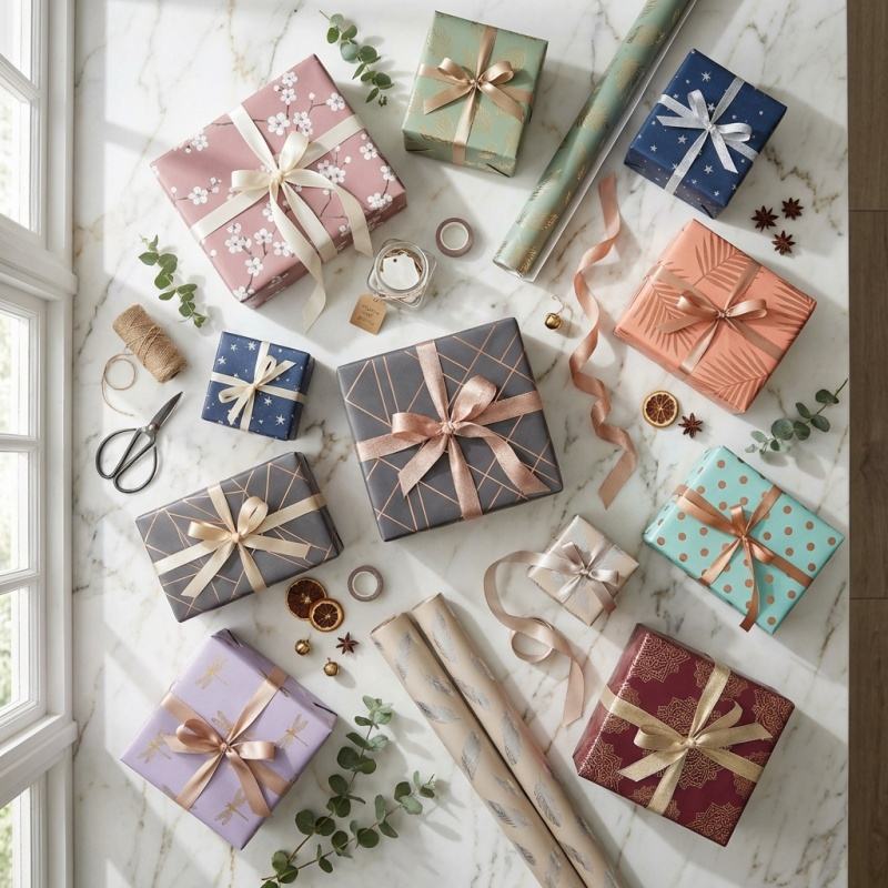 Custom Gift Wrapping Paper Roll Wholesale for Christmas Birthday OEM