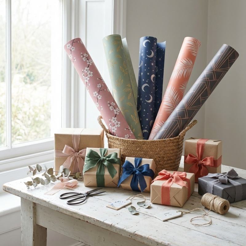 Custom Gift Wrapping Paper Roll Wholesale for Christmas Birthday OEM