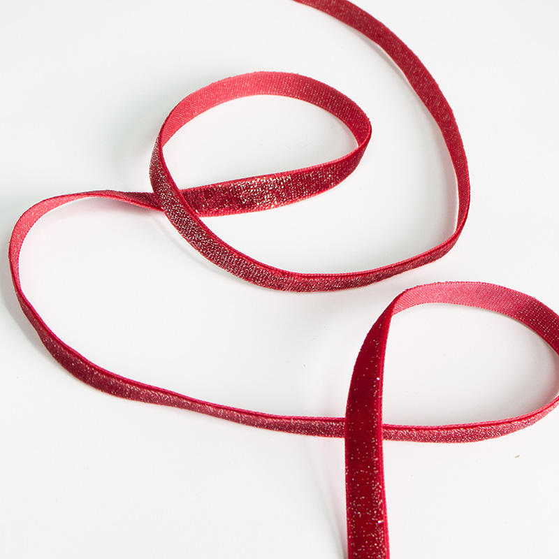 Luxury Christmas Decor Glitter Velvet Ribbon Gift Wrap