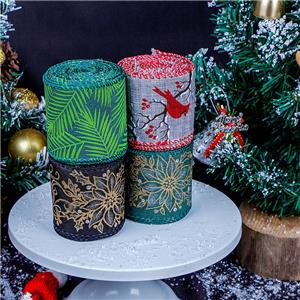 Luxury Wired Hessian Ribbon for Christmas Tree Custom Decor