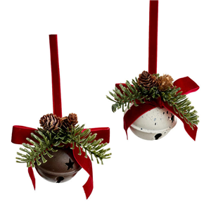 Narrow Velvet Ribbon Christmas Wreath Pinecone Berry Garland