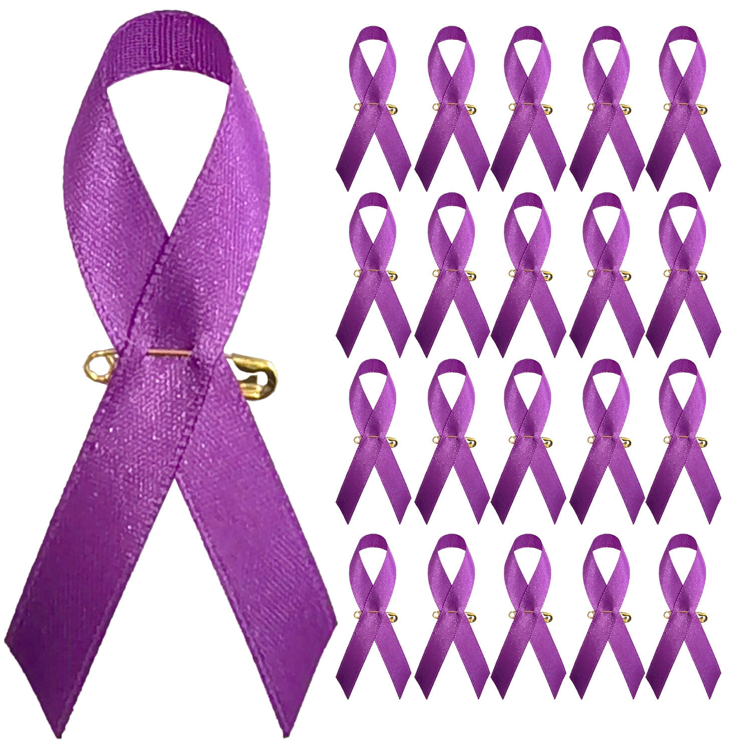 Breast Cancer Awareness Ribbon Brooch Safety Pin Colorful