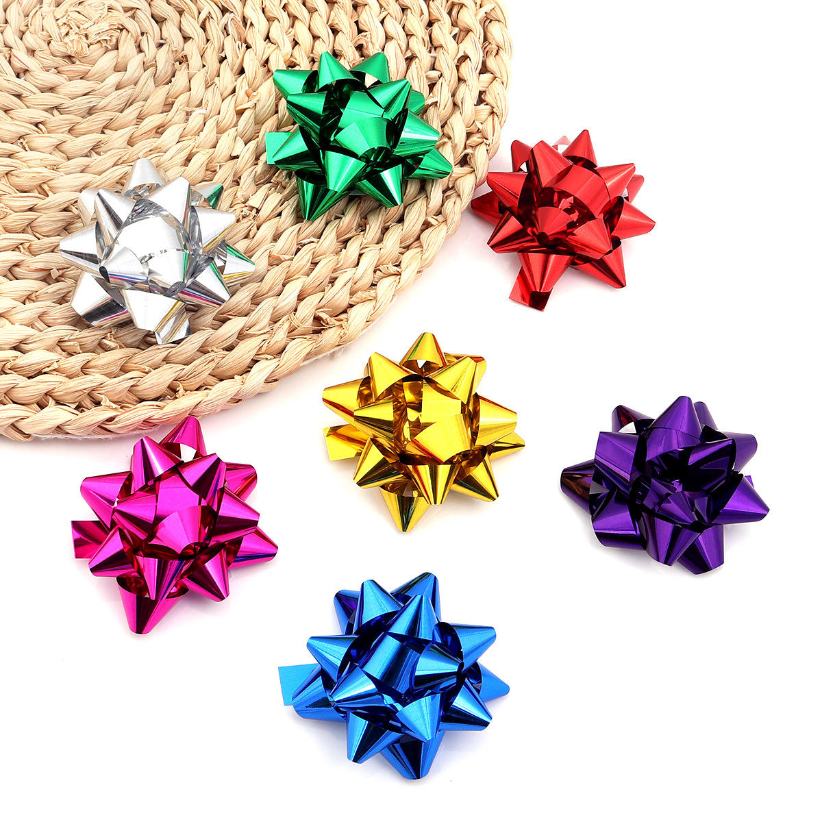 Custom Iridescent Metallic Plastic Bow for Gift Wrapping