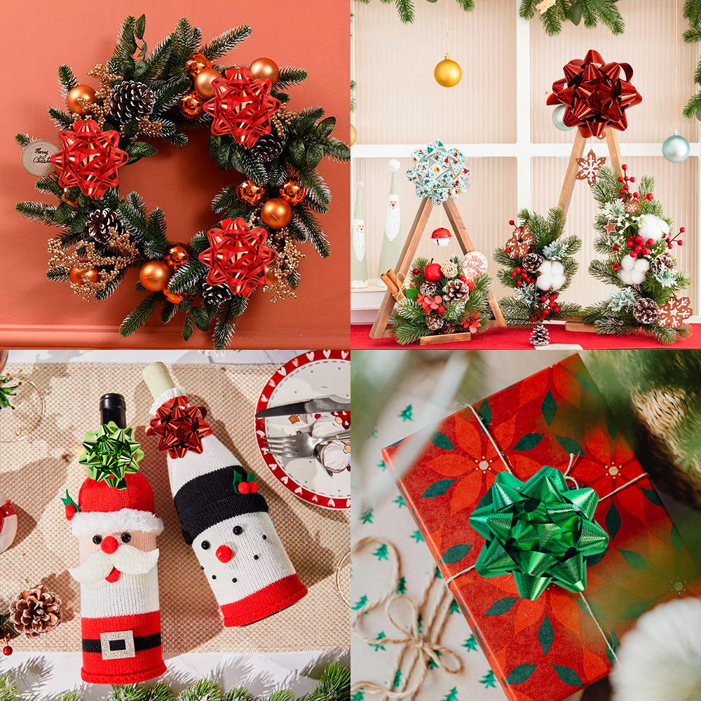 Custom Iridescent Metallic Plastic Bow for Gift Wrapping