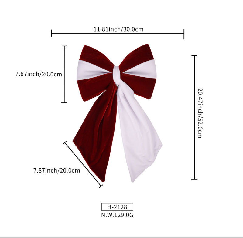 Giant Christmas Bow Custom Patchwork Decor