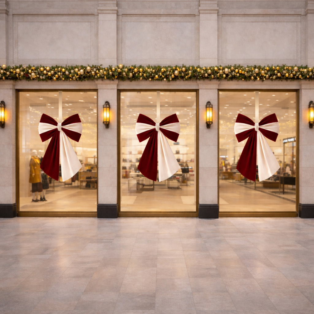 Giant Christmas Bow Custom Patchwork Decor
