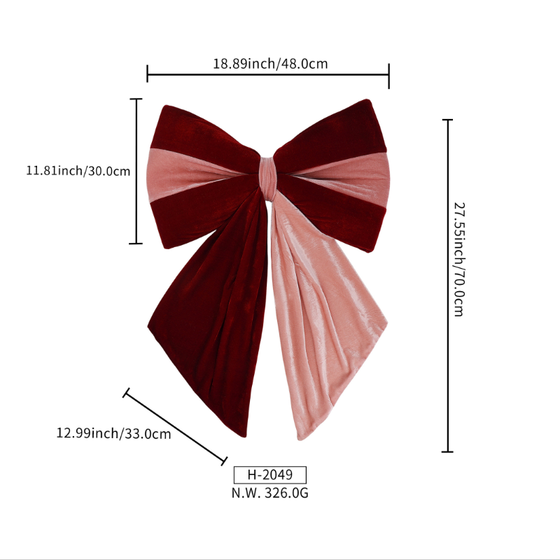 Giant Christmas Bow Custom Patchwork Decor