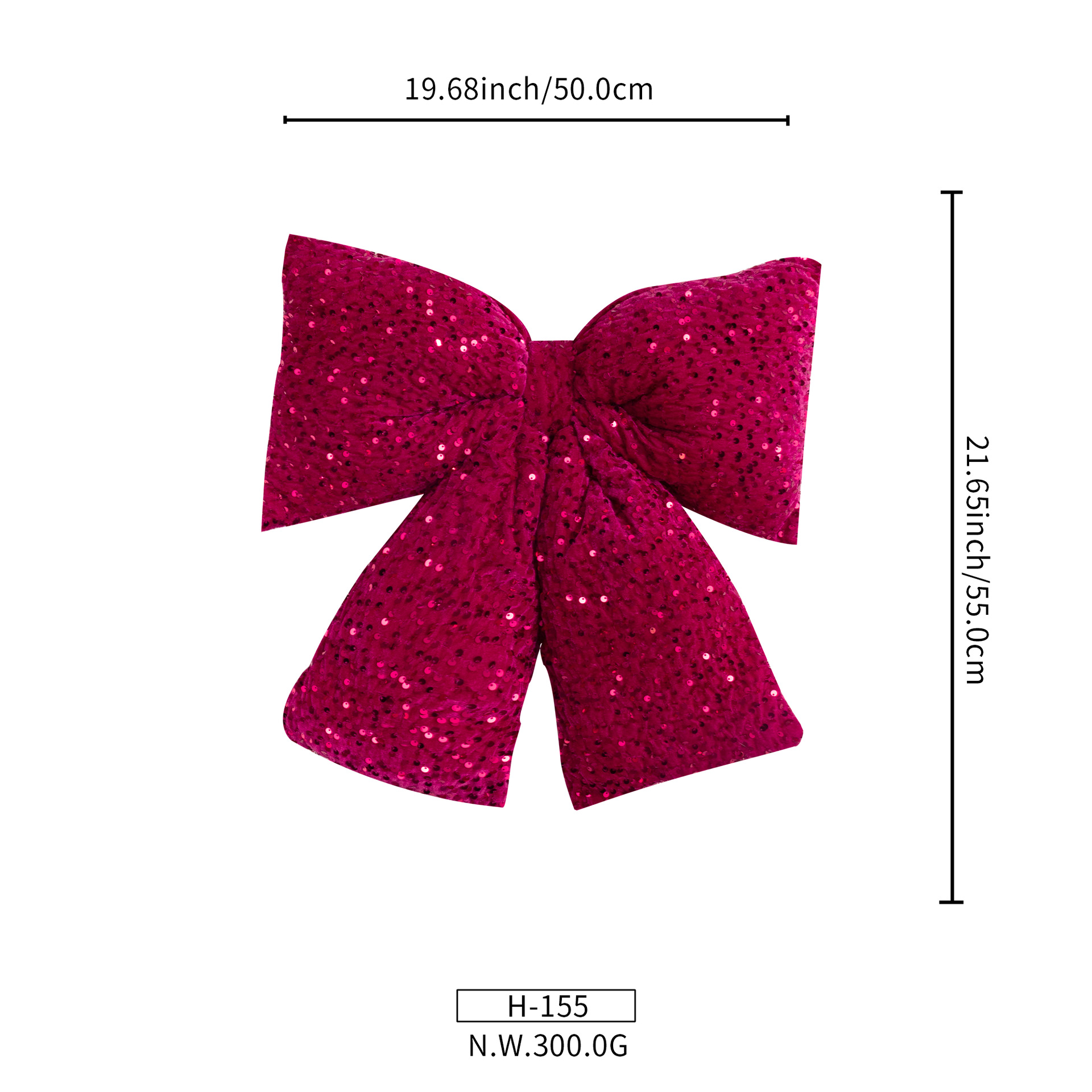 Sequin Velvet Christmas Tree Bow Wreath Decor
