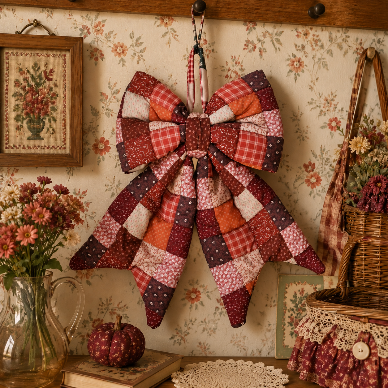 2026 Cheer Bow Ribbon Clip Velvet Satin Holiday Decor