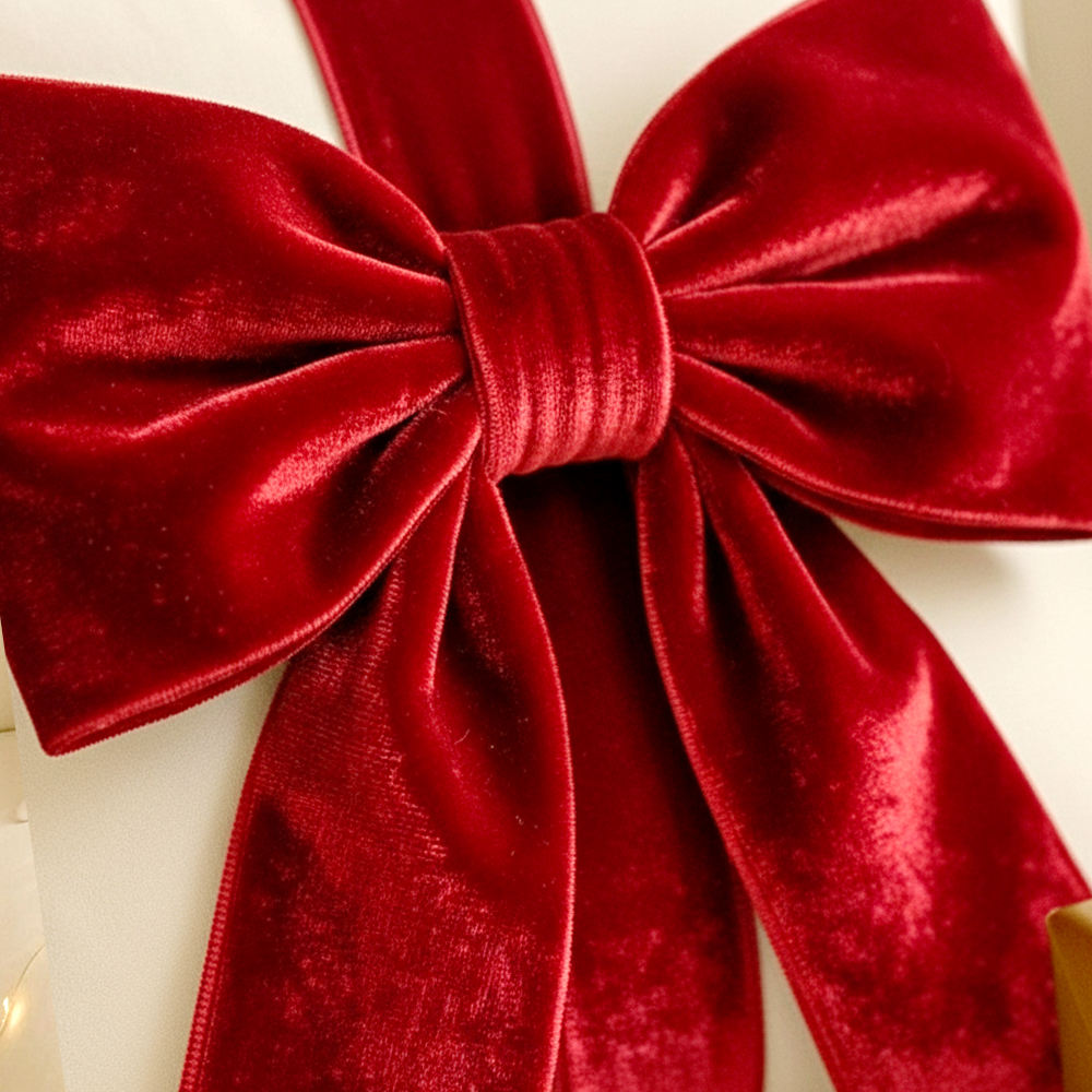 Red Velvet Ribbon Bows for Wine Bottles Red Velvet Ribbon Bows for Wine Bottles