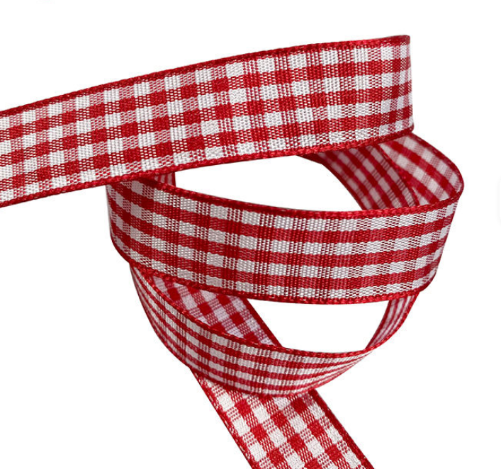 5/8 Inch Custom Plaid Ribbon Bows for Gift Packaging