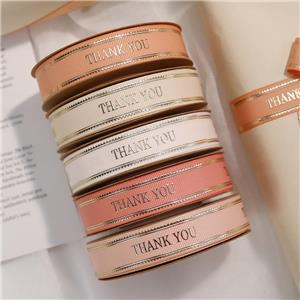 New Custom 3D Logo Gold Foil Ribbon Xmas Birthday Gifts
