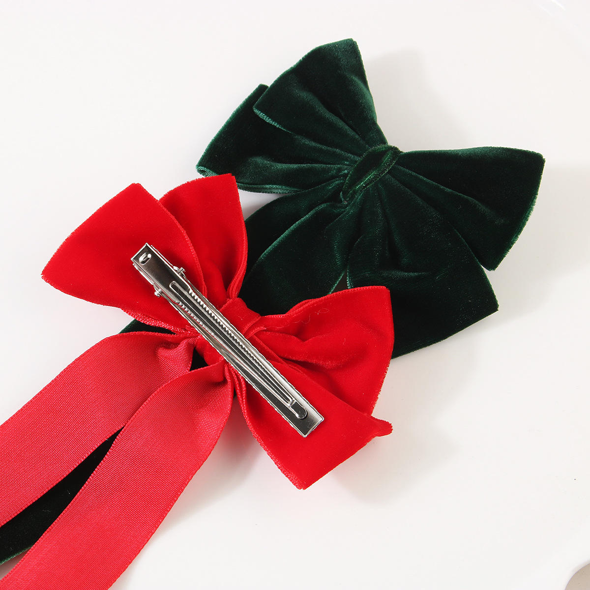 New Velvet Hair Bow Sweet Long Tail for Girls