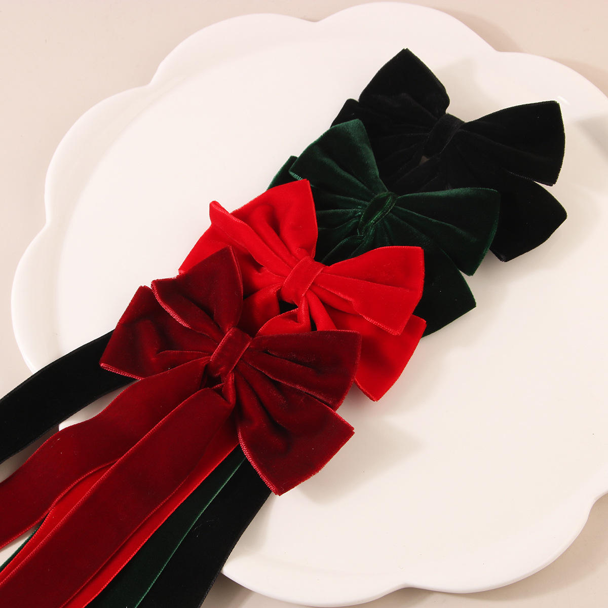 Long Tail Velvet Ribbon Bows Long Tail Velvet Ribbon Bows