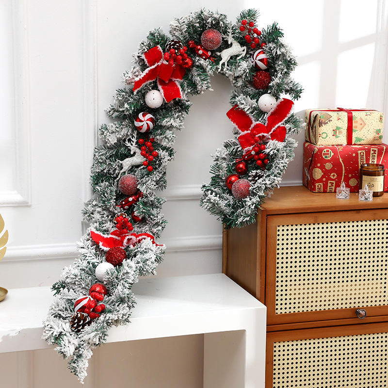 Christmas Wreath Semi Handmade for Stairs and Fireplace