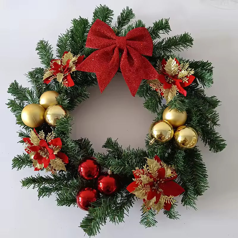 Handmade PVC Christmas wreath indoor