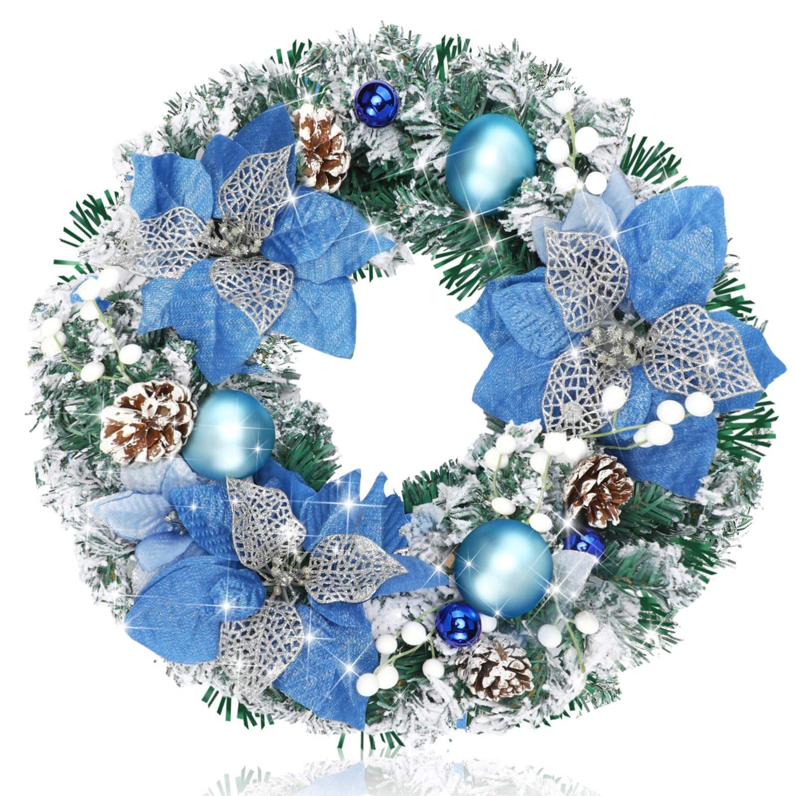 Artificial Christmas Wreaths 30-60cm LED Pinecone Factory