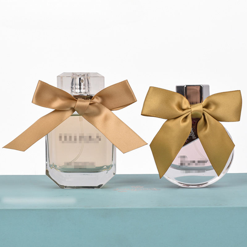 Custom Velvet Ribbon Bow with Wire Twist for Perfume Bottle