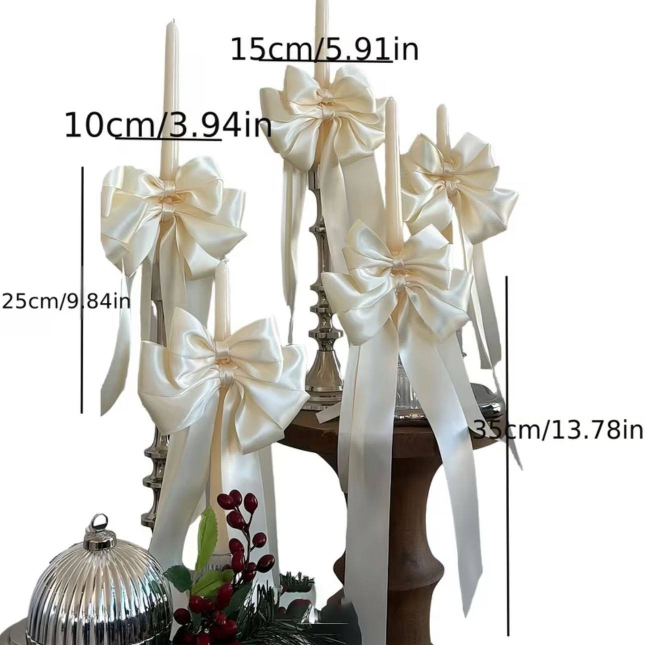satin candle bow