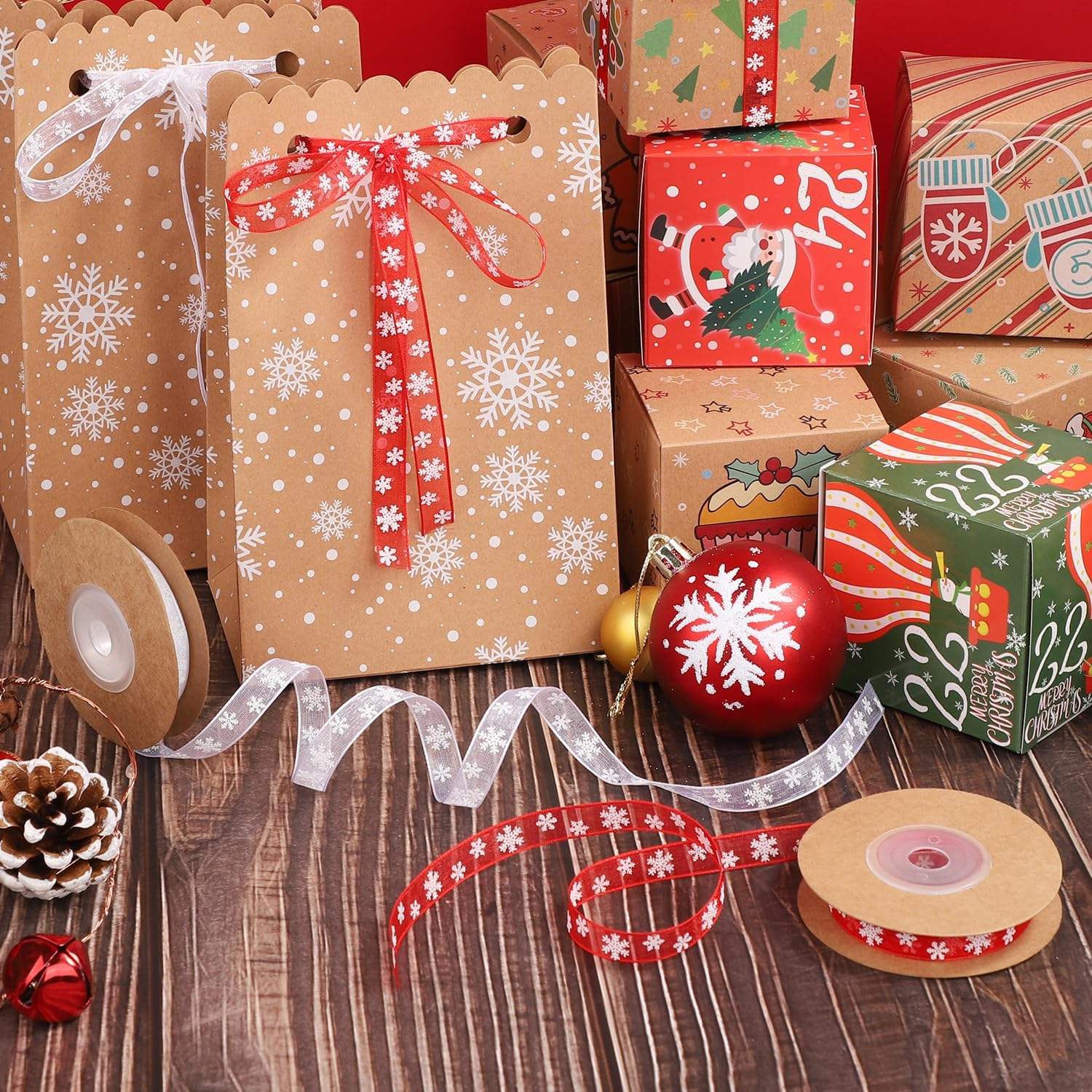 Custom striped Christmas ribbons wholesale Custom striped Christmas ribbons wholesale