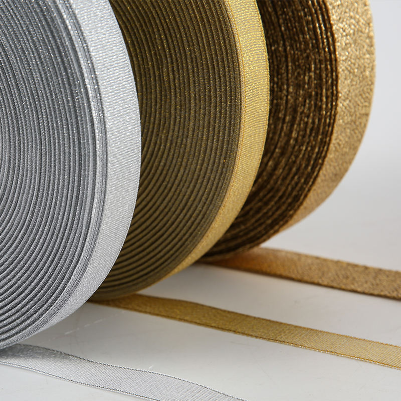 Shiny Gold Metallic Ribbon for Luxury Gifts