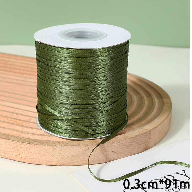 Military green ribbon for flower bouquet Military green ribbon for flower bouquet