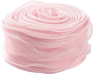 Pink Korean Mesh Organza Ribbon Hair Bow