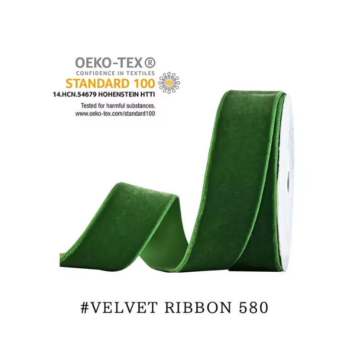 Double-sided matcha green velvet ribbon Double-sided matcha green velvet ribbon
