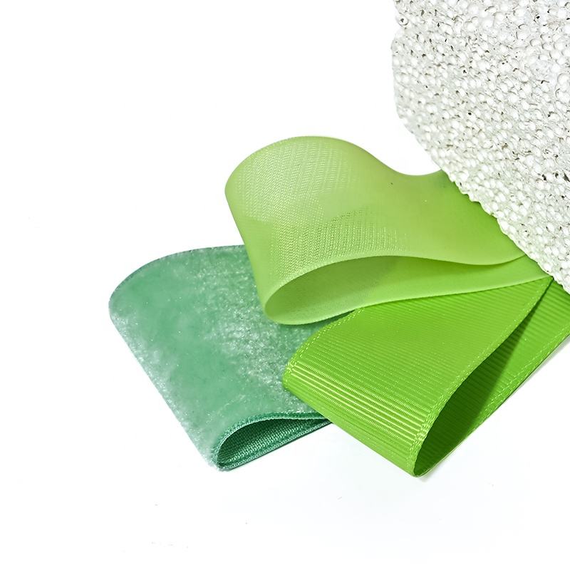 New Double-Sided Matcha Green Silk Velvet Ribbon for Gifts