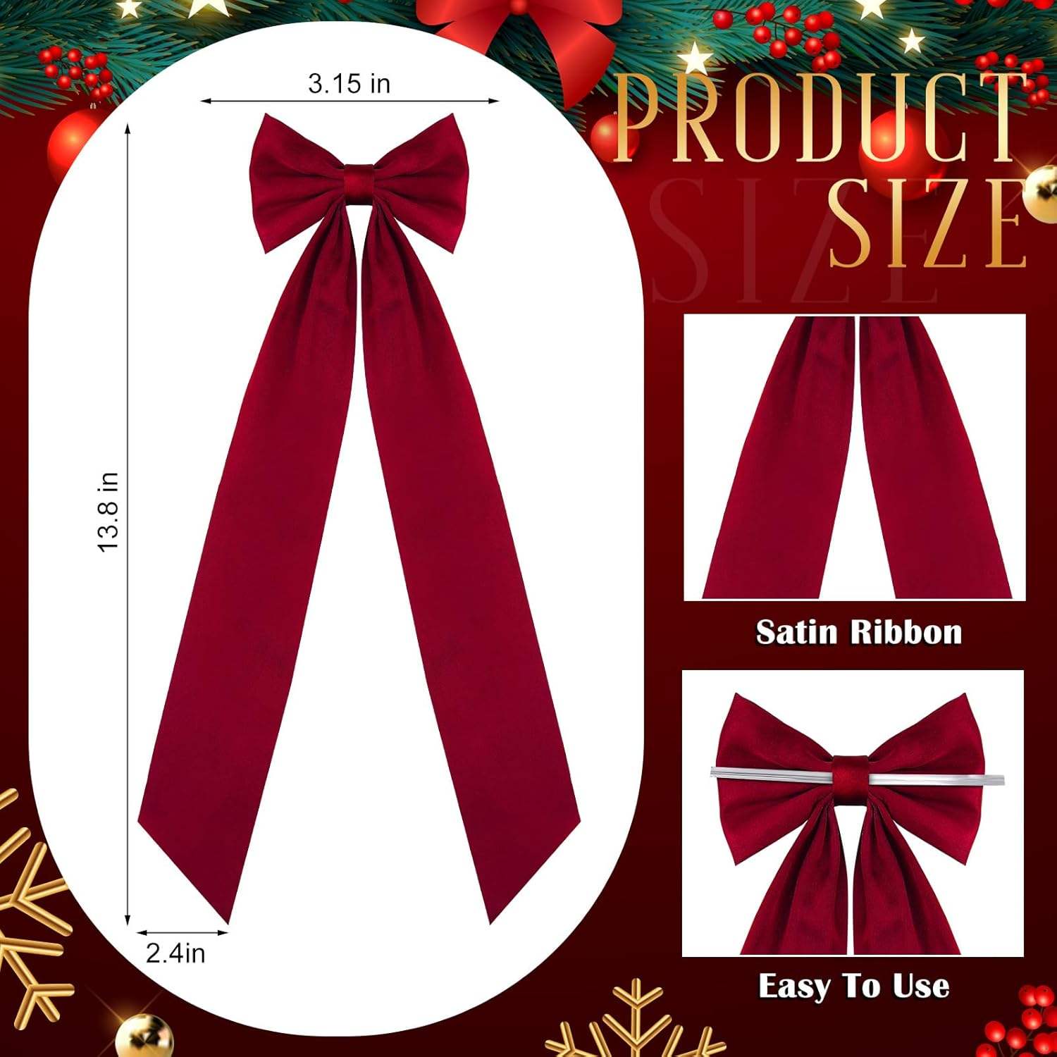 Red twist satin Christmas decor Red twist satin Christmas decor