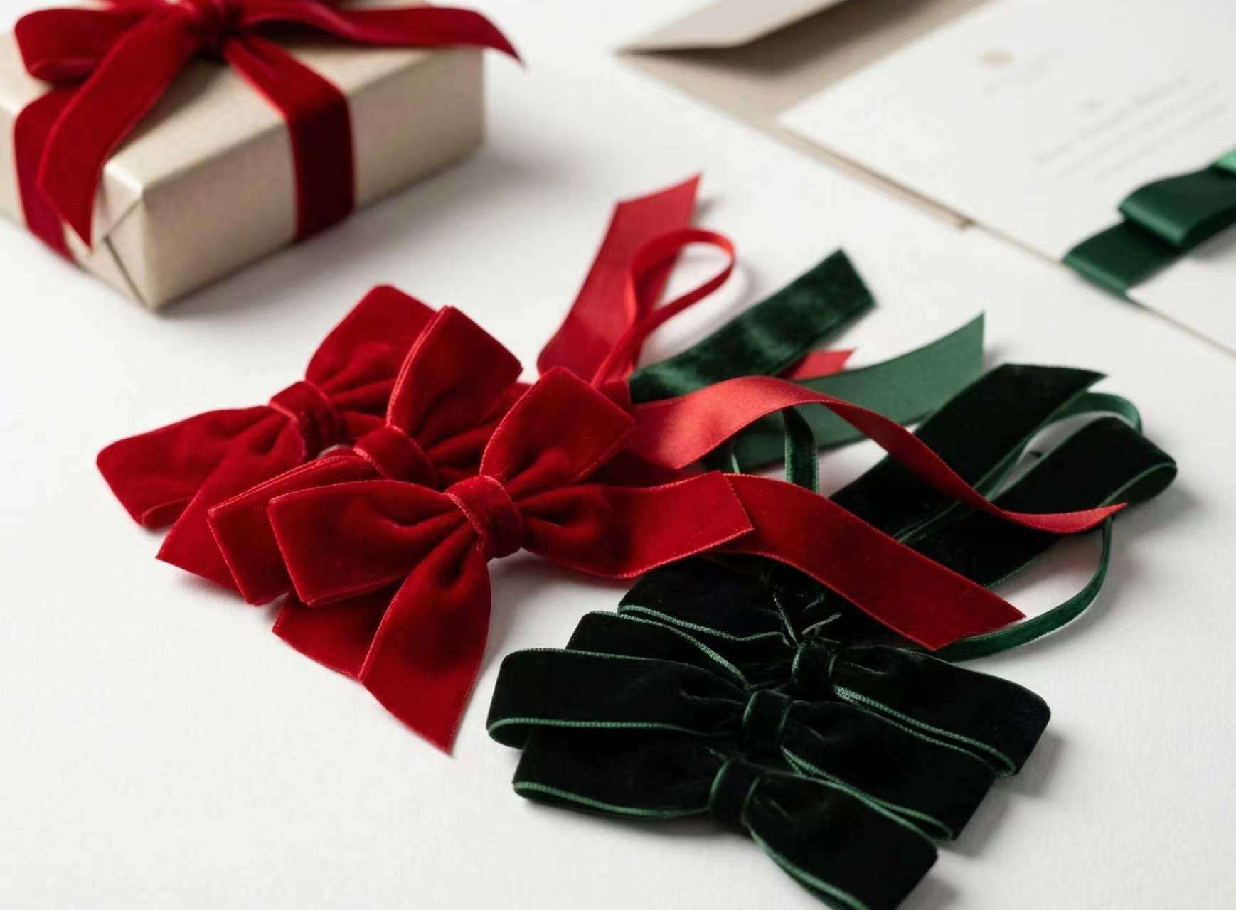 Wholesale 1 Inch Velvet Ribbon for Gifts Flowers Chocolates