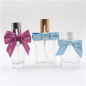 Custom Pre-Tied Satin Bows w/ Elastic Loop for Perfume