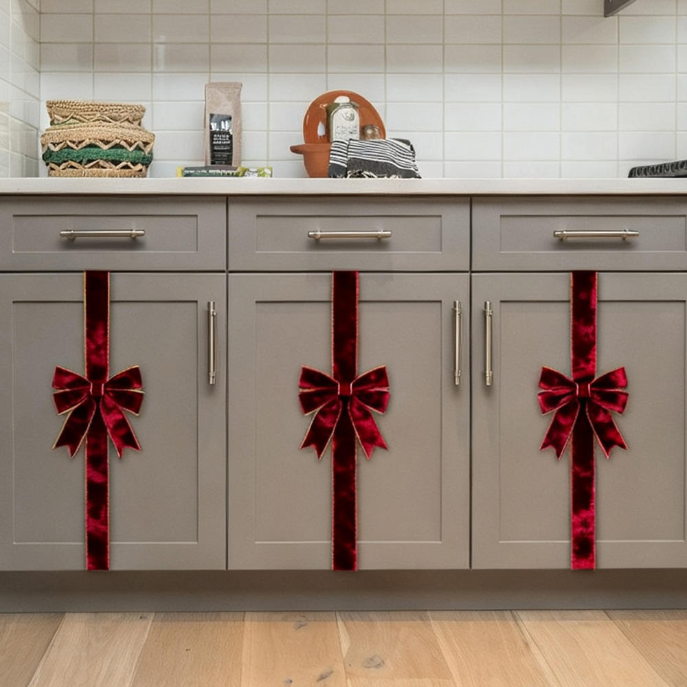 Custom Velvet Bow for Wedding Christmas Door Wholesale