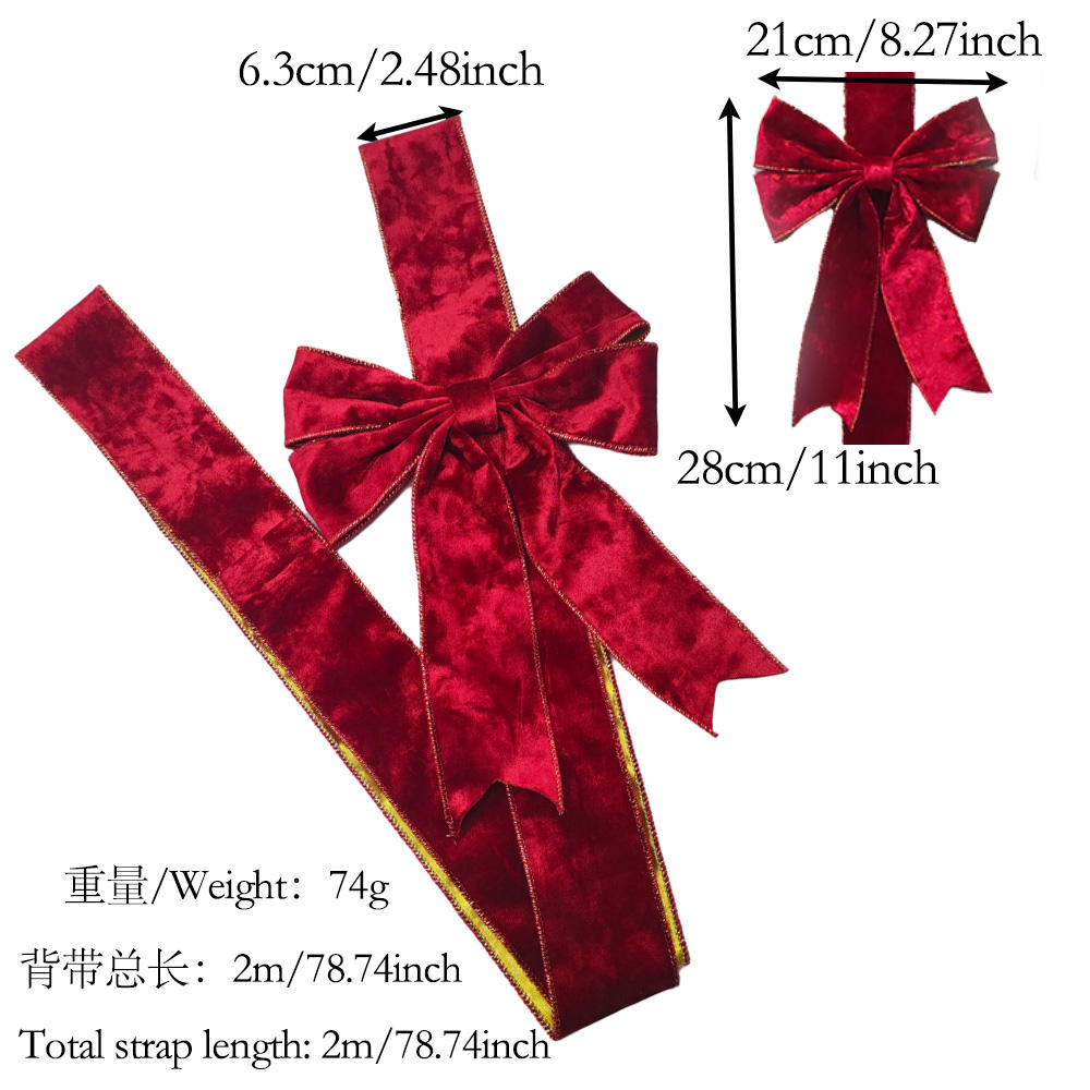 Custom Velvet Bow for Wedding Christmas Door Wholesale