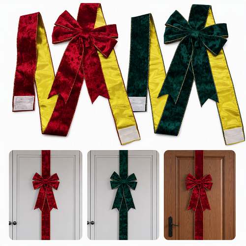 Custom Velvet Bow for Wedding Christmas Door Wholesale