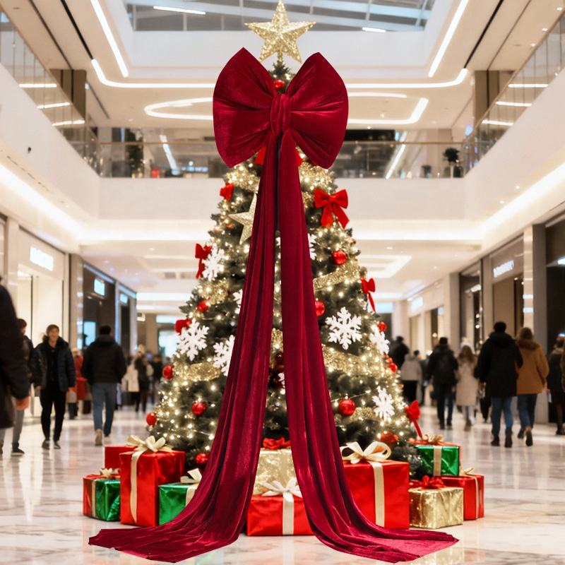 Giant Christmas Velvet Bow Door Tree Indoor Outdoor Party