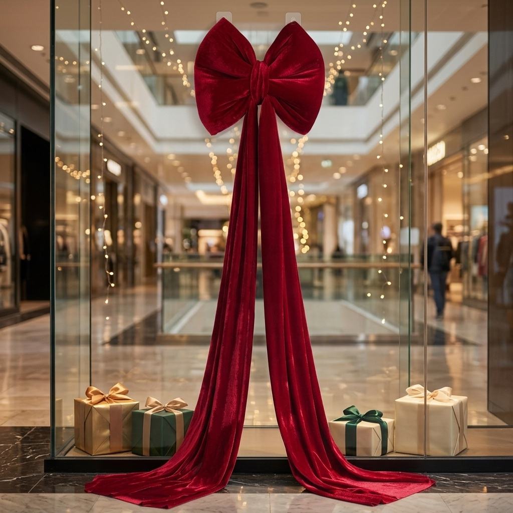 Giant Christmas Velvet Bow Door Tree Indoor Outdoor Party