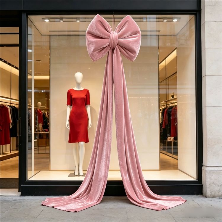 Giant Bow Decor Velvet Christmas Wedding Party Wall
