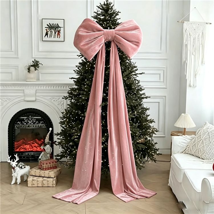 Giant Bow Decor Velvet Christmas Wedding Party Wall