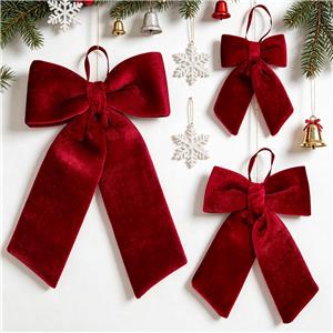 Red Velvet Christmas Bow Large Burgundy Tree Gift Wrap