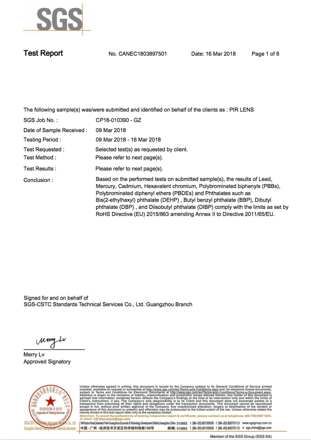 RoHSテストレポート（Y2018）