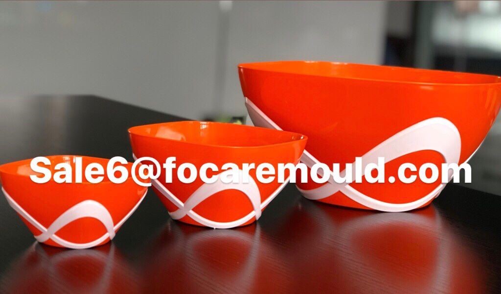 Bow Design Two-Color Bowl Plastic Injection Moulds