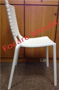Light Knit Plastic Dining Chair with Gas Assisted Injection