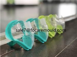 Two-color medical oxygen mask plastic injection mould